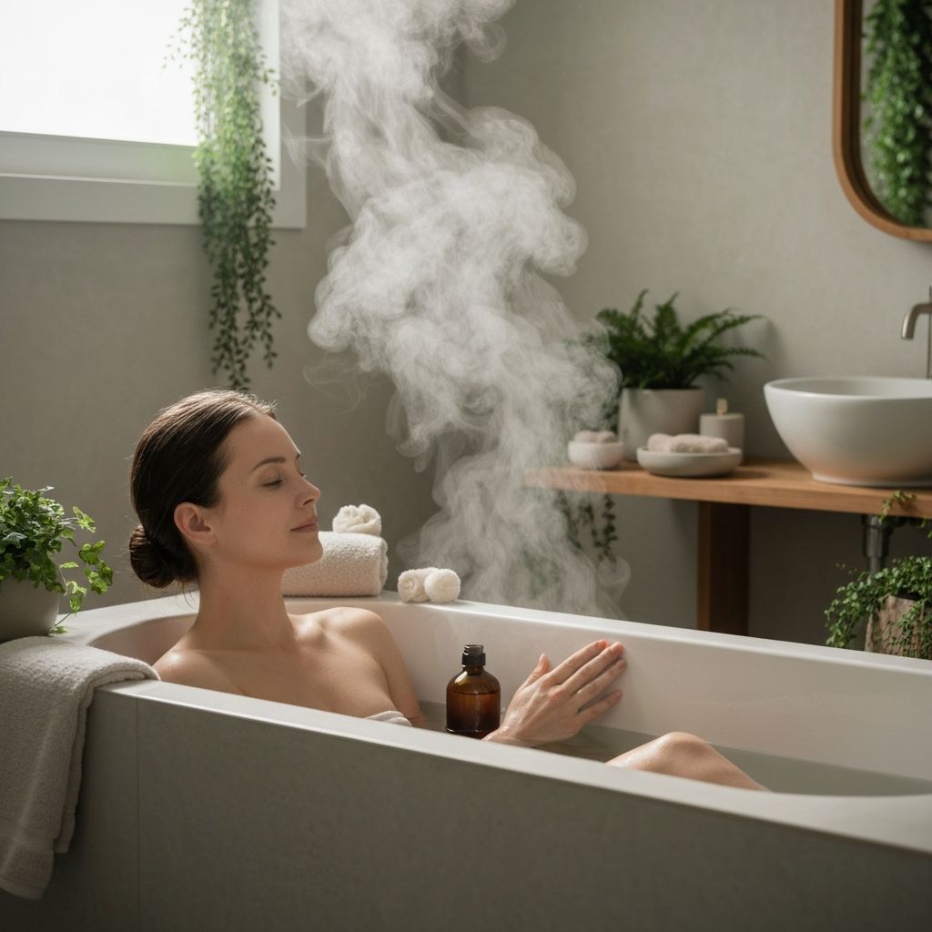 Relaxing wellness and spa routine